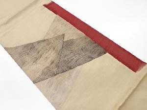 リサイクル　すくい織幾何学模様織出し洒落袋帯